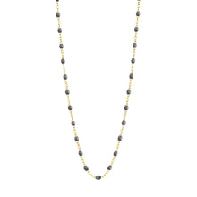 Gigi Clozeau - Collier gris foncé Classique Gigi, or jaune, 45 cm