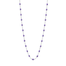 Gigi Clozeau - Collier mauve Classique Gigi, or blanc, 42 cm