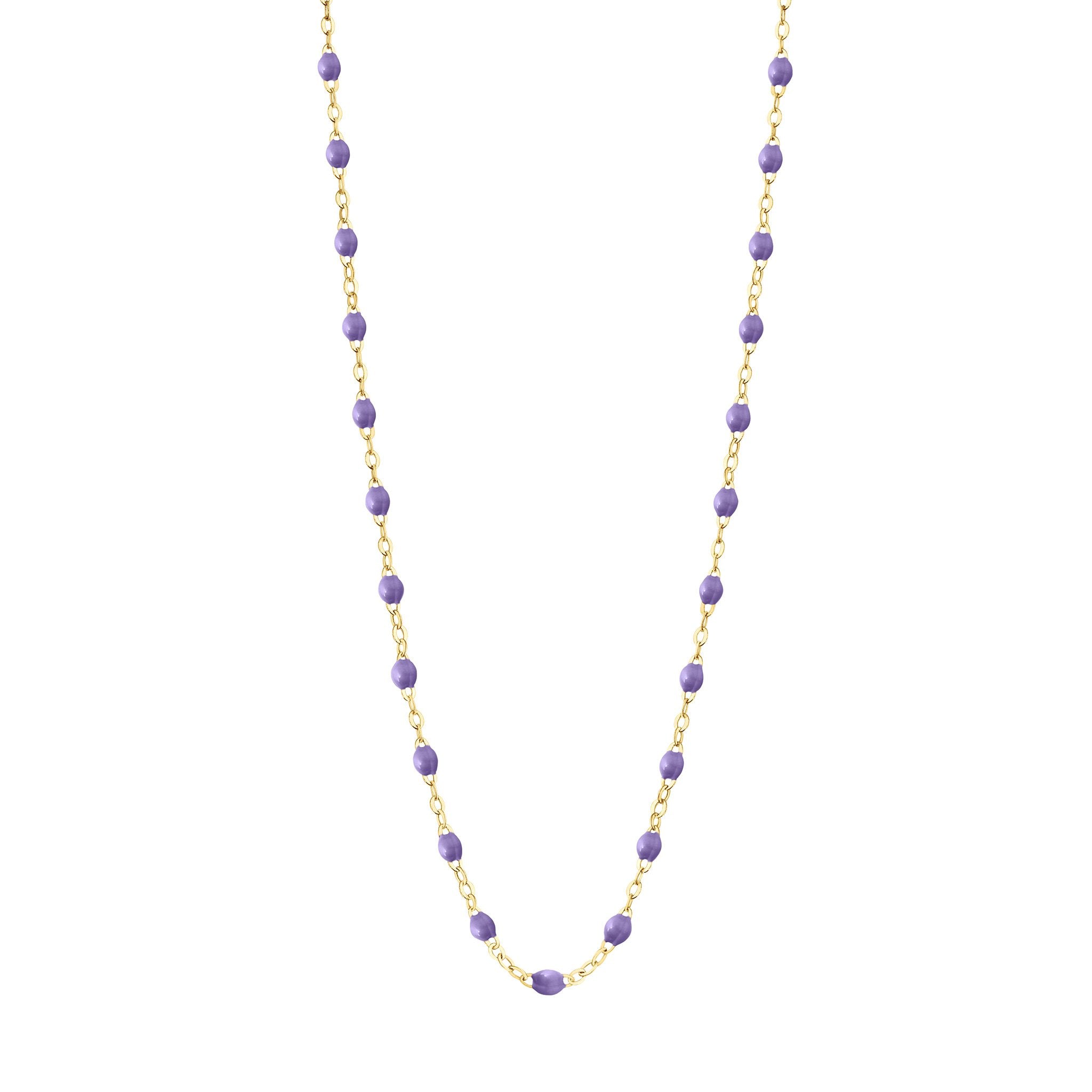 Gigi Clozeau - Collier mauve Classique Gigi, or jaune, 45 cm