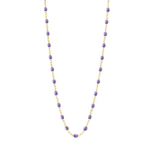 Gigi Clozeau - Collier mauve Classique Gigi, or jaune, 45 cm