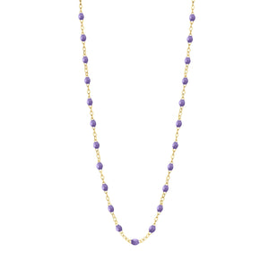 Gigi Clozeau - Collier mauve Classique Gigi, or jaune, 45 cm