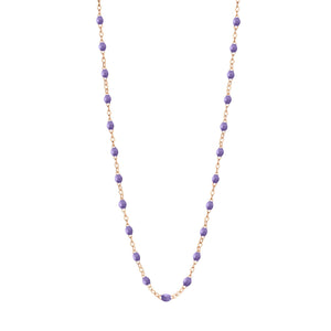 Gigi Clozeau - Collier mauve Classique Gigi, or rose, 45 cm