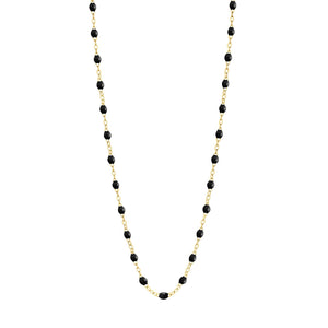 Gigi Clozeau - Collier noir Classique Gigi, or jaune, 45 cm