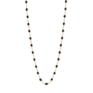 Gigi Clozeau - Collier noir Classique Gigi, or rose, 45 cm