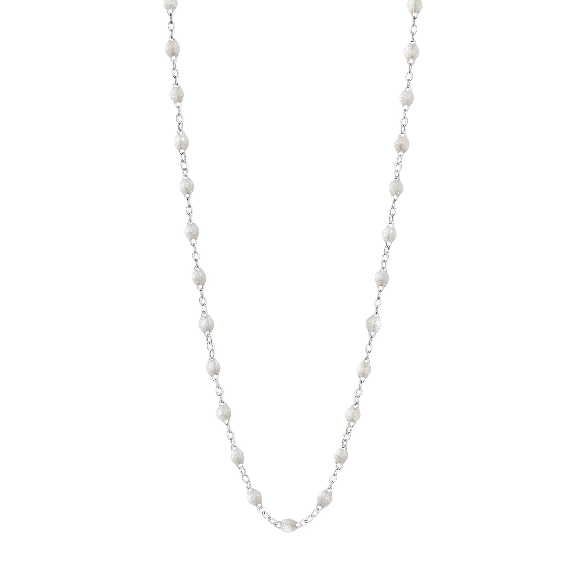 Gigi Clozeau - Collier opale Classique Gigi, or blanc, 50 cm