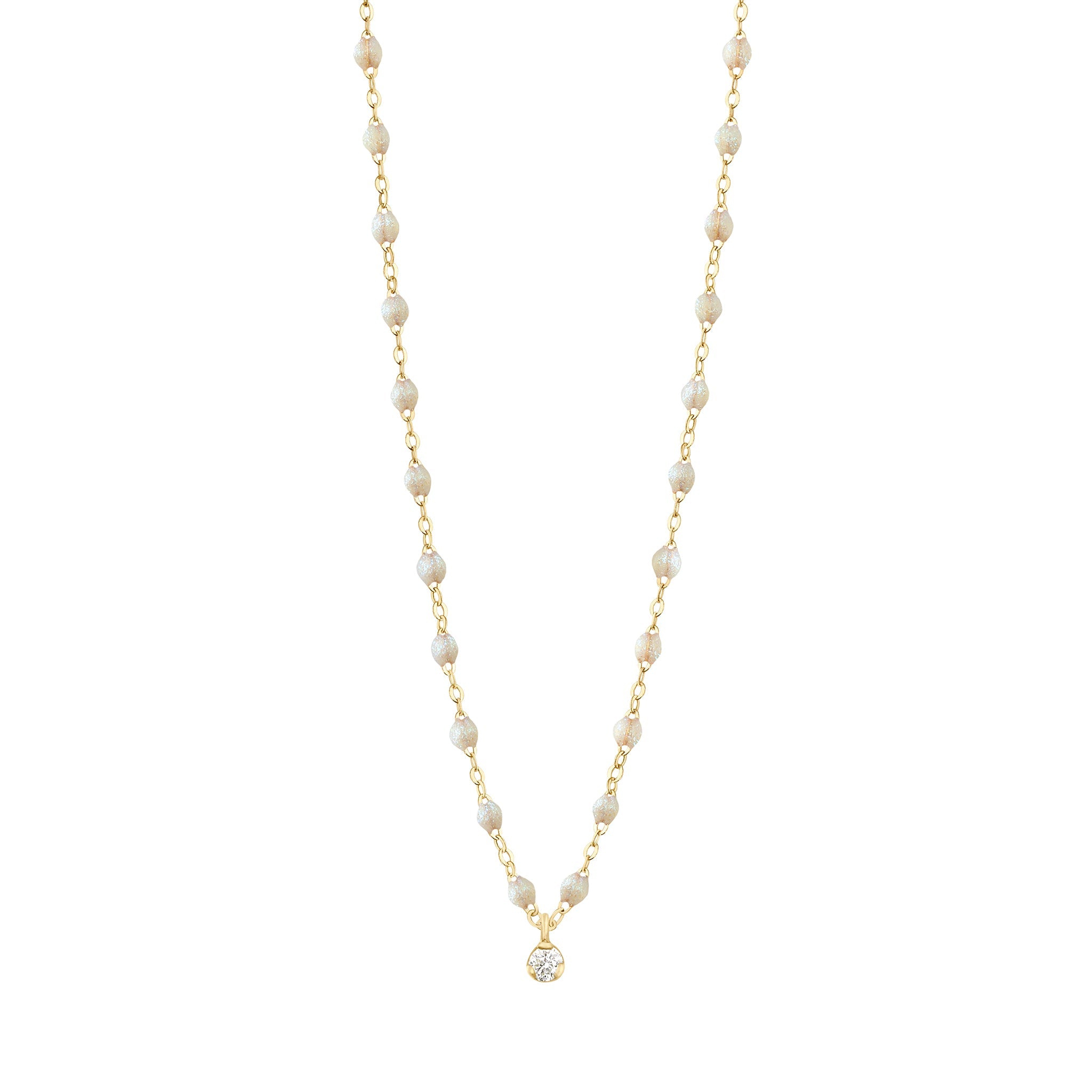Gigi Clozeau - Collier opale Gigi Suprême, or jaune, 1 diamant, 42 cm