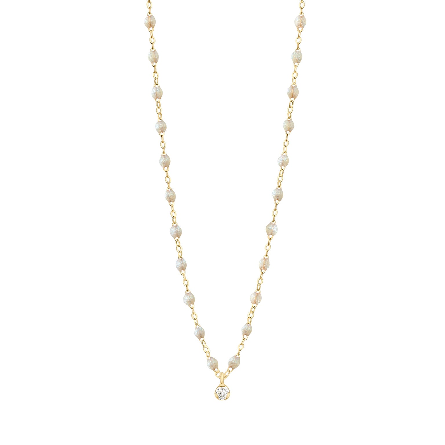 Gigi Clozeau - Collier opale Gigi Suprême, or jaune, 1 diamant, 42 cm