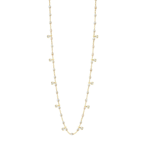 Gigi Clozeau - Collier opale Gigi Suprême, or jaune, 10 diamants, 60 cm