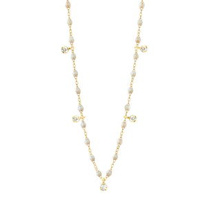 Gigi Clozeau - Collier opale Gigi Suprême, or jaune, 5 diamants, 45 cm