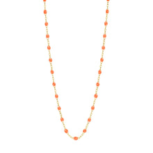 Gigi Clozeau - Collier orange fluo Classique Gigi, or jaune, 45 cm
