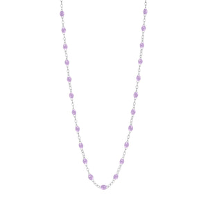 Gigi Clozeau - Collier parme Classique Gigi, or blanc, 45 cm