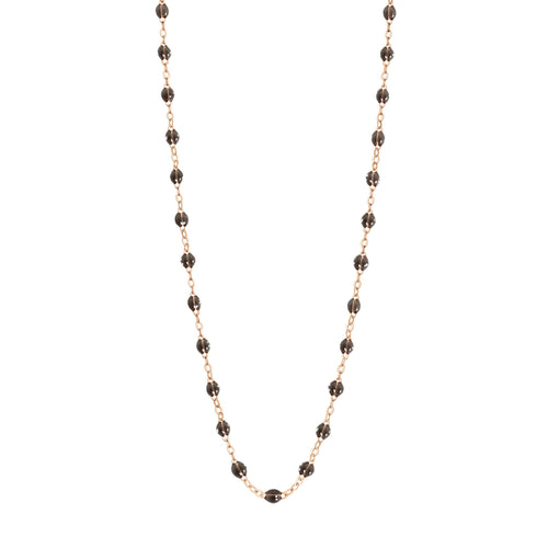 Gigi Clozeau - Collier quartz Classique Gigi, or rose, 50 cm