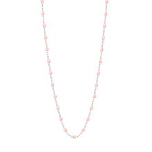 Gigi Clozeau - Collier rose bébé Classique Gigi, or blanc, 45 cm