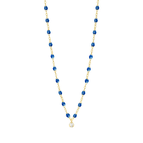 Gigi Clozeau - Collier saphir Gigi Suprême, or jaune, 1 diamant, 42 cm