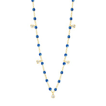 Gigi Clozeau - Collier saphir Gigi Suprême, or jaune, 5 diamants, 45 cm