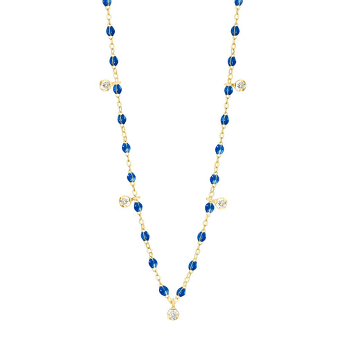 Gigi Clozeau - Collier saphir Gigi Suprême, or jaune, 5 diamants, 45 cm