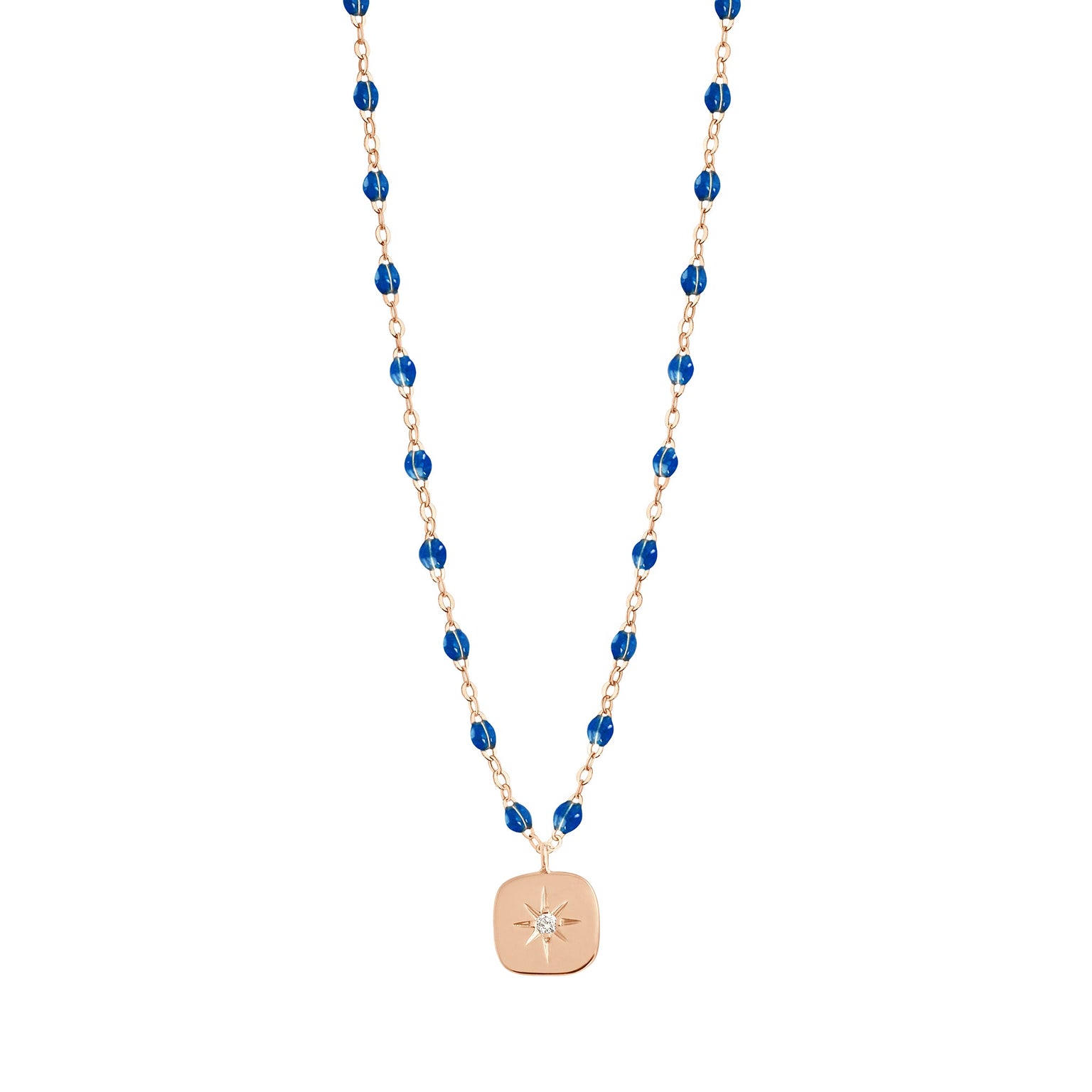 Gigi Clozeau - Collier saphir Miss Gigi diamant, or rose, 42 cm