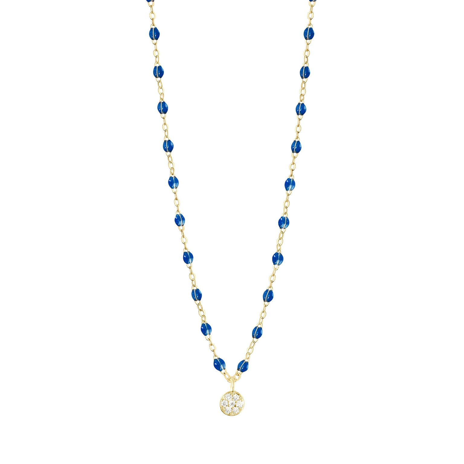 Gigi Clozeau - Collier saphir Puce diamants, or jaune, 42 cm