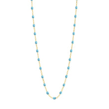 Gigi Clozeau - Collier turquoise Classique Gigi, or jaune, 45 cm
