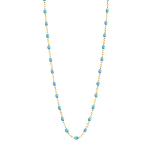 Gigi Clozeau - Collier turquoise Classique Gigi, or jaune, 45 cm