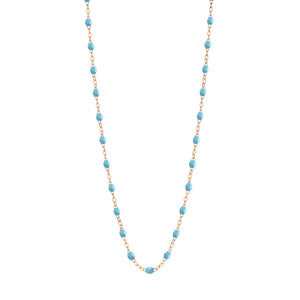 Gigi Clozeau - Collier turquoise Classique Gigi, or rose, 50 cm