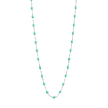 Gigi Clozeau - Collier vert d'eau Classique Gigi, or blanc, 42 cm