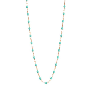 Gigi Clozeau - Collier vert d'eau Classique Gigi, or rose, 50 cm