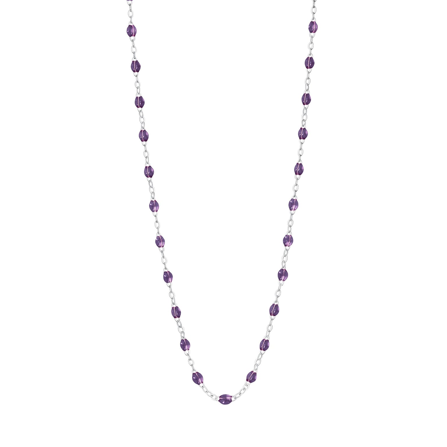 Gigi Clozeau - Collier violet Classique Gigi, or blanc, 42 cm
