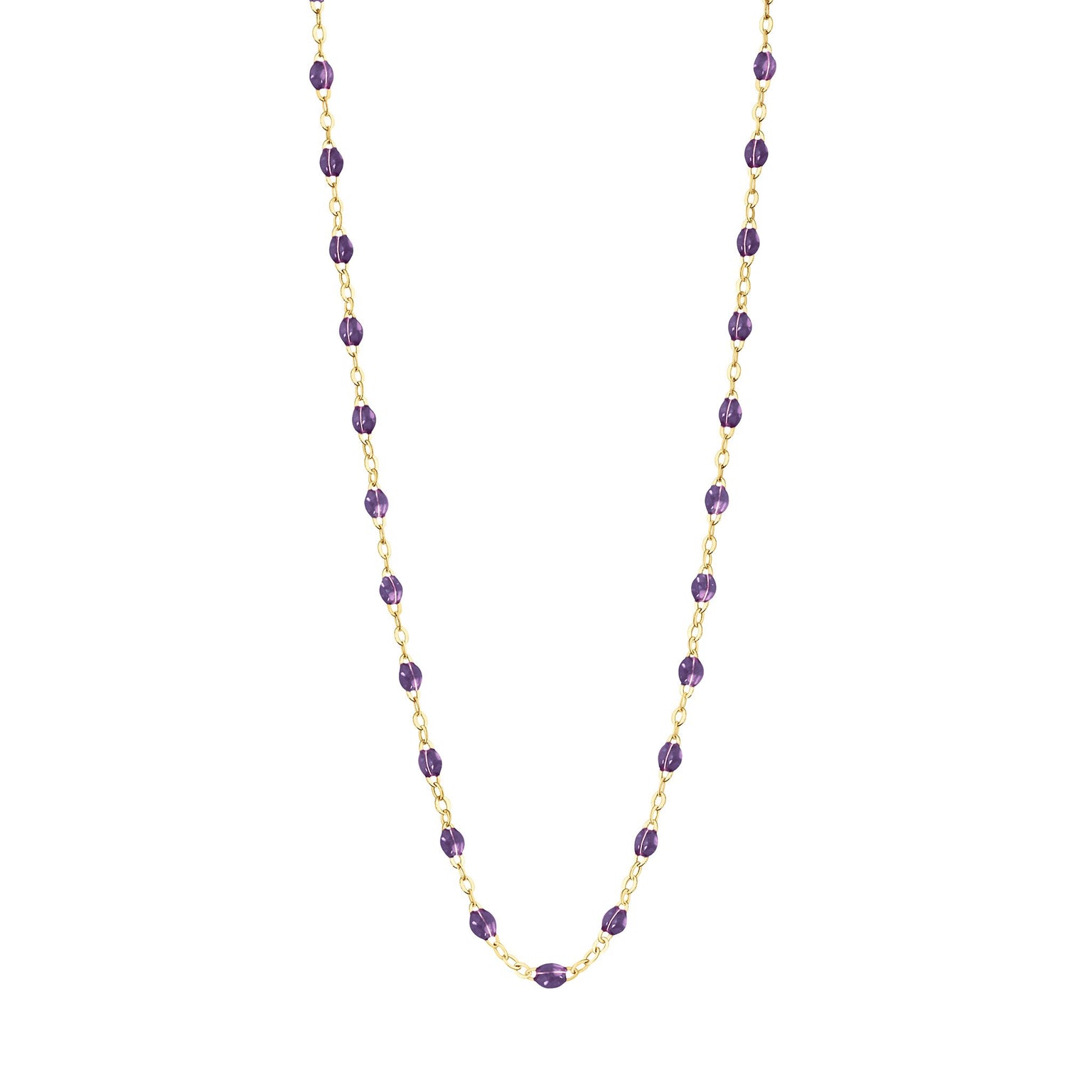 Gigi Clozeau - Collier violet Classique Gigi, or jaune, 45 cm