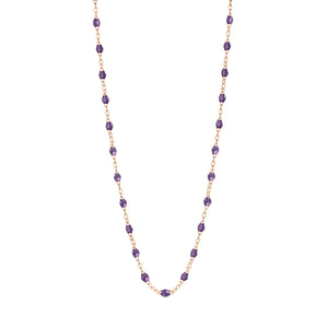 Gigi Clozeau - Collier violet Classique Gigi, or rose, 45 cm