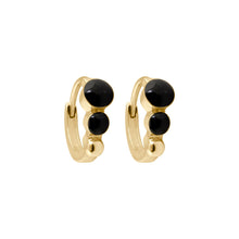 Gigi Clozeau - Créoles Classique Gigi résine noire, or jaune