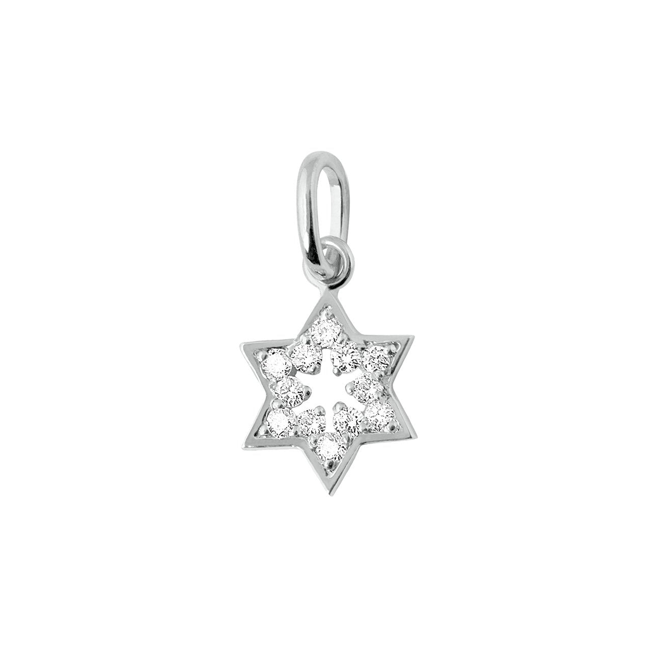 Gigi Clozeau - Pendentif Etoile de David, diamants, or blanc