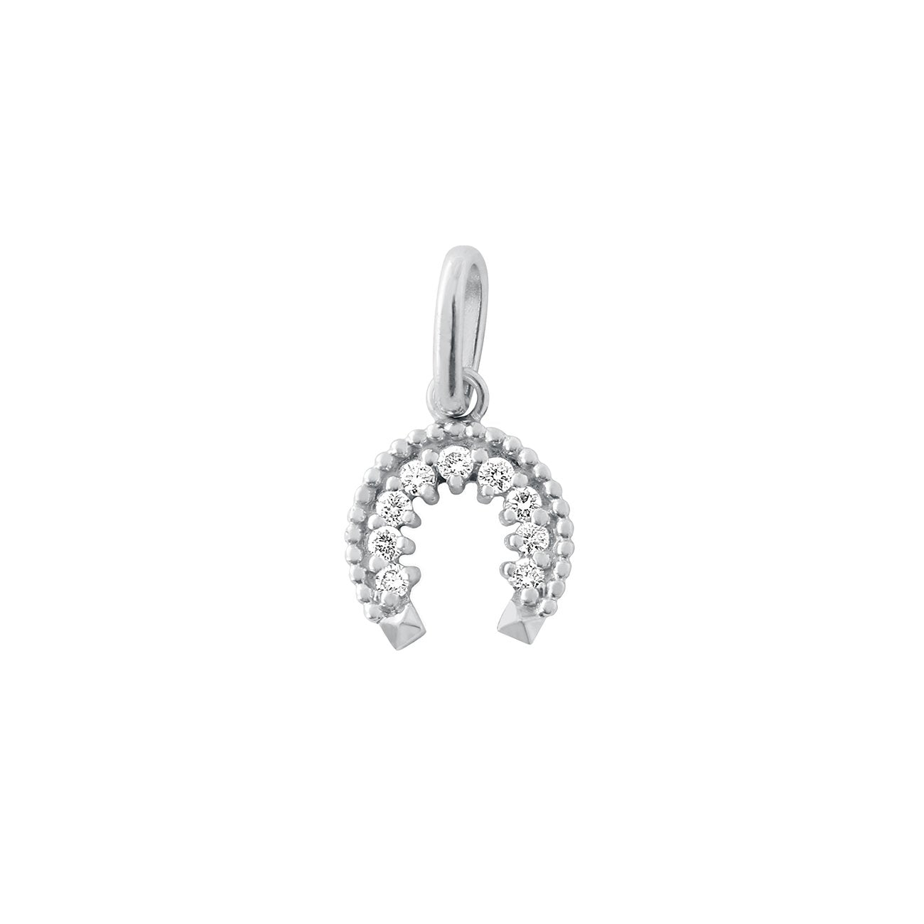 Gigi Clozeau - Pendentif Fer à cheval, diamants, or blanc