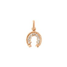 Gigi Clozeau - Pendentif Fer à cheval, diamants, or rose
