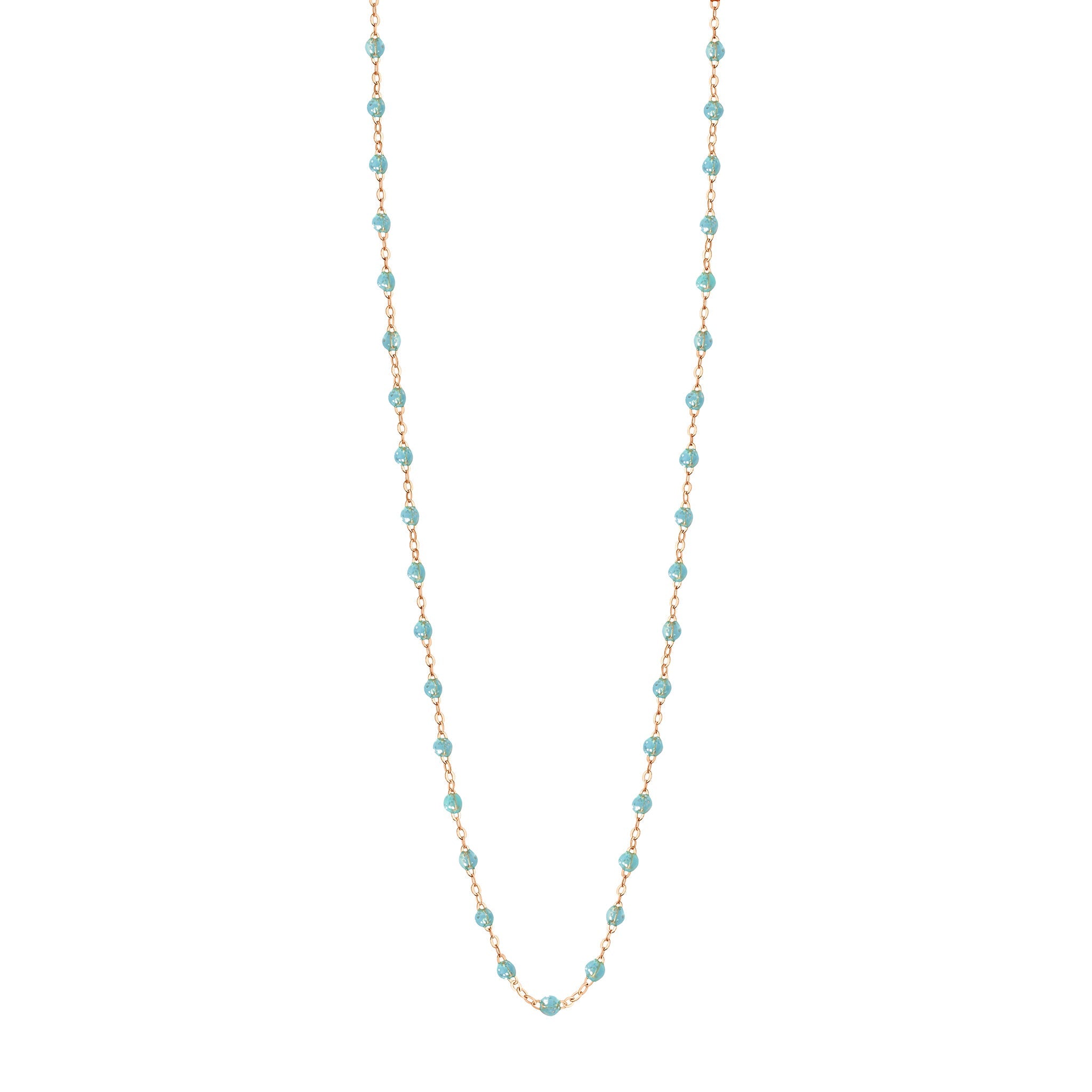 Gigi Clozeau - Sautoir aqua Classique Gigi, or rose, 60 cm
