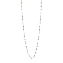 Gigi Clozeau - Sautoir aqua Classique Gigi, or rose, 60 cm