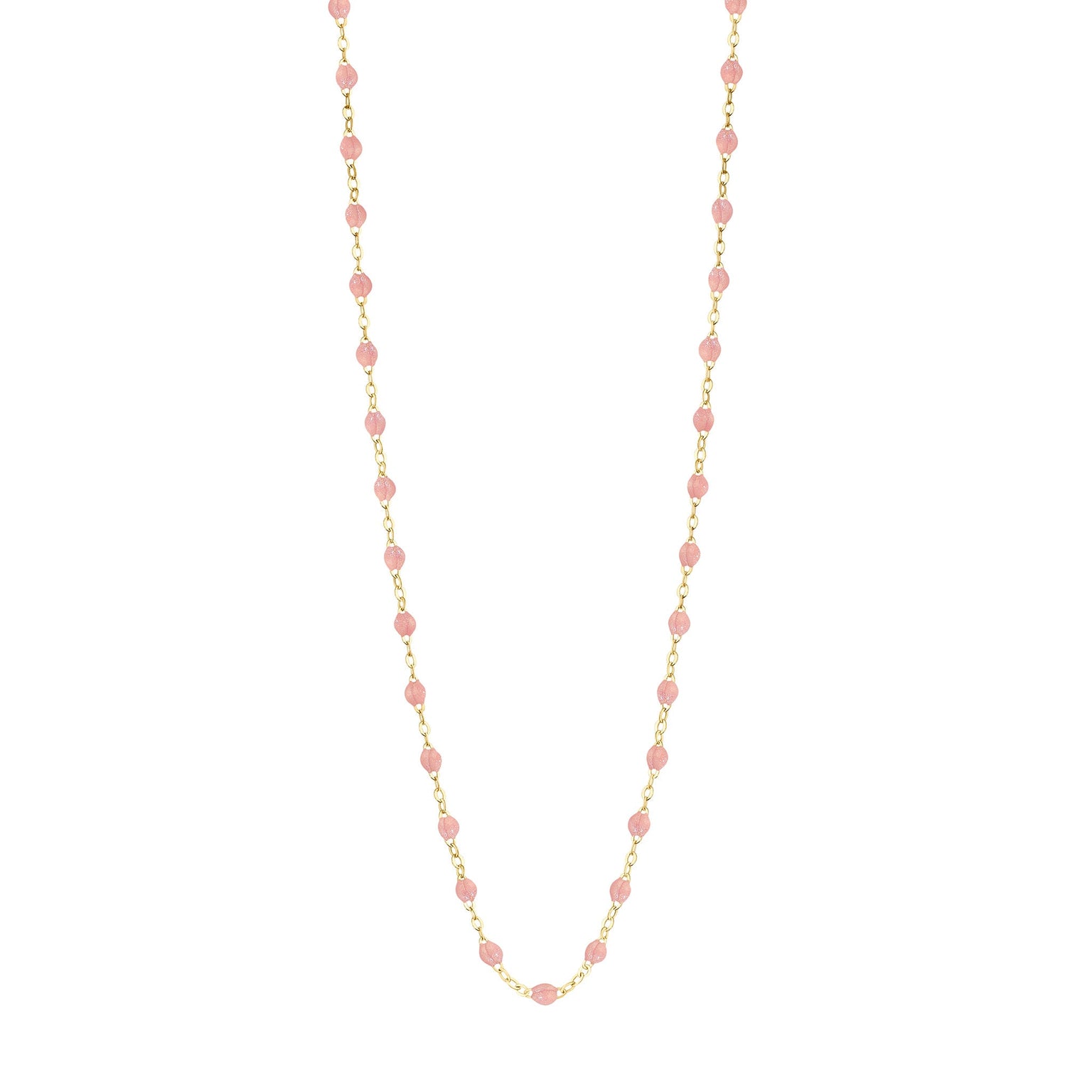 Gigi Clozeau - Sautoir blush Classique Gigi, or jaune, 86 cm