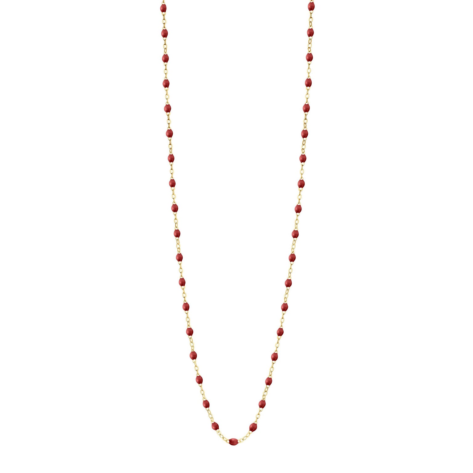 Gigi Clozeau - Sautoir bordeaux Classique Gigi, or jaune, 86 cm