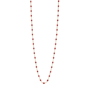 Gigi Clozeau - Sautoir bordeaux Classique Gigi, or rose, 60 cm