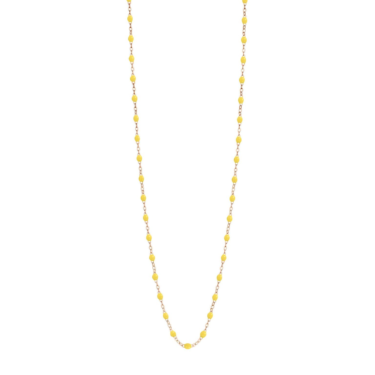 Gigi Clozeau - Sautoir citron Classique Gigi, or rose, 60 cm