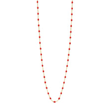 Gigi Clozeau - Sautoir coquelicot Classique Gigi, or jaune, 60 cm