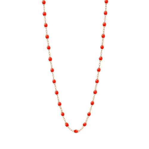 Gigi Clozeau - Sautoir corail Classique Gigi, or rose, 60 cm