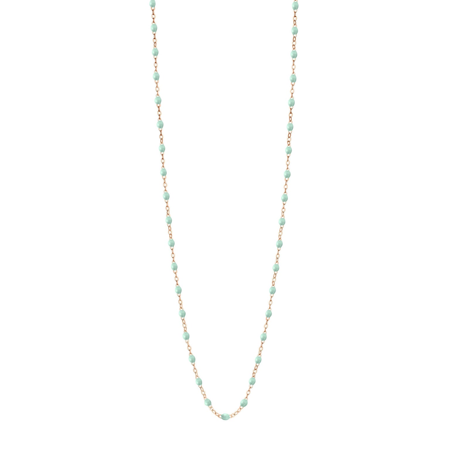 Gigi Clozeau - Sautoir jade Classique Gigi, or rose, 60 cm