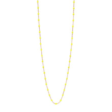 Gigi Clozeau - Sautoir jaune fluo Classique Gigi, or rose, 86 cm