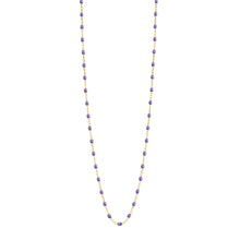 Gigi Clozeau - Sautoir mauve Classique Gigi, or jaune, 60 cm