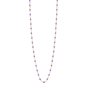 Gigi Clozeau - Sautoir mauve Classique Gigi, or rose, 60 cm