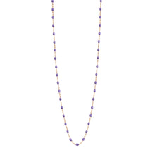 Gigi Clozeau - Sautoir mauve Classique Gigi, or rose, 86 cm