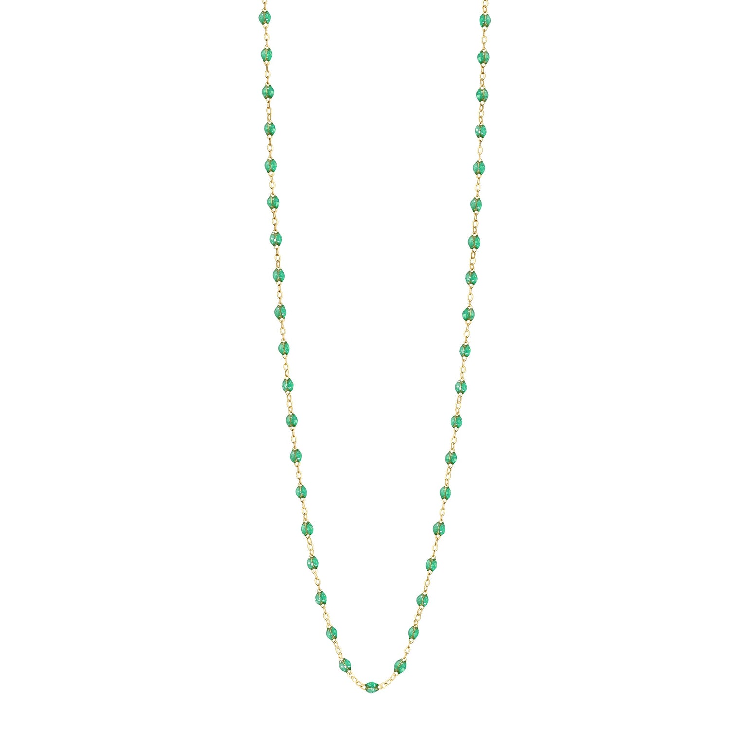 Gigi Clozeau - Sautoir menthe Classique Gigi, or jaune, 86 cm