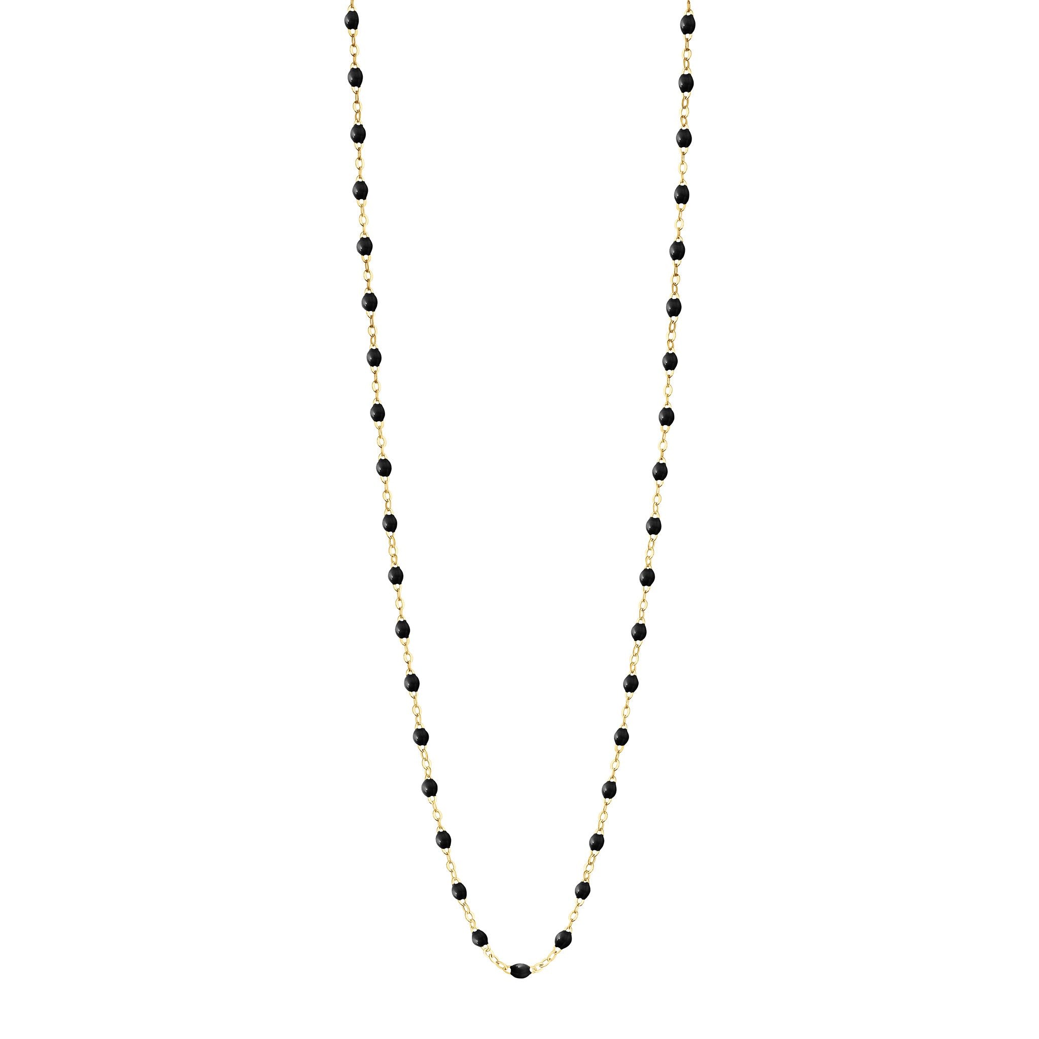 Gigi Clozeau - Sautoir noir Classique Gigi, or jaune, 86 cm