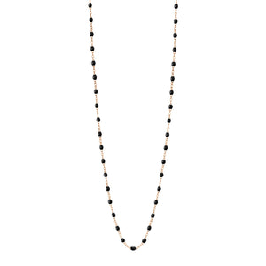 Gigi Clozeau - Sautoir noir Classique Gigi, or rose, 60 cm